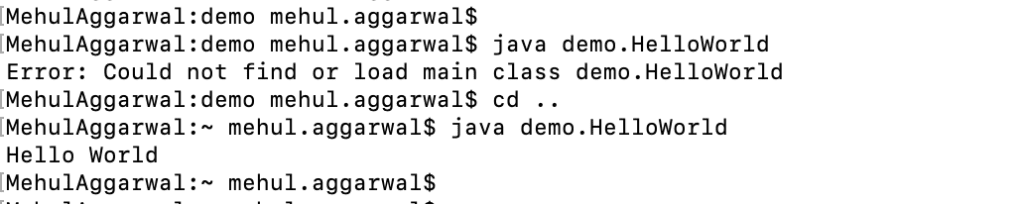 Running java command outside parent folder