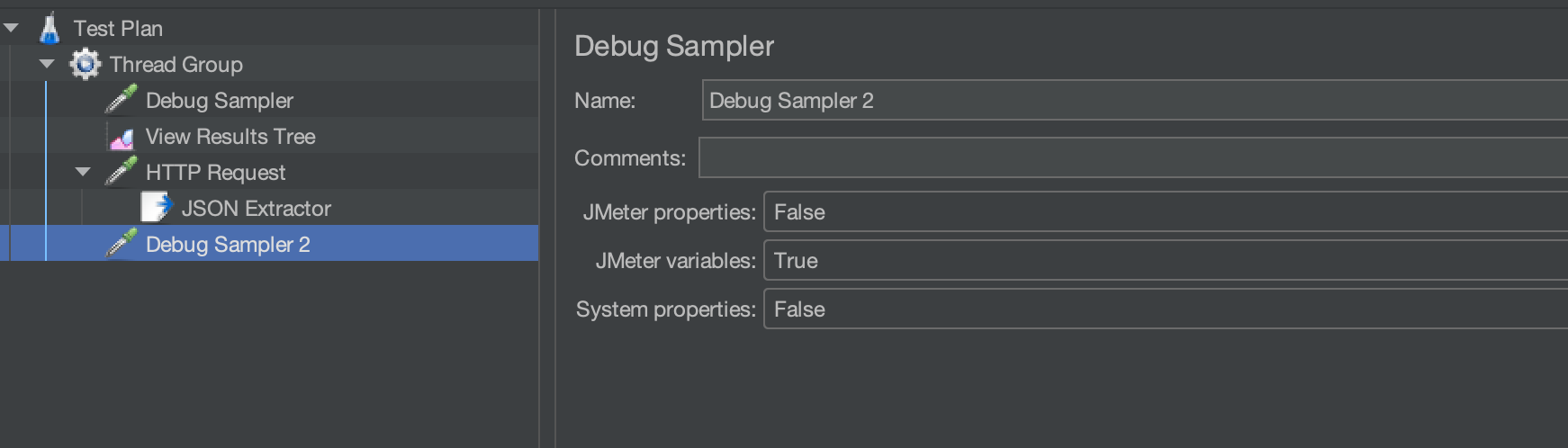 Second debug sampler